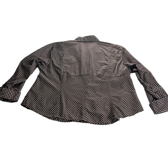 CATO Women's Top Blouse Size 14/16W Cotton Spandex Hook-Up Brown F20 - Picture 2 of 16